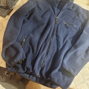 Men's Blue Fleece Zip-Up Jacket
